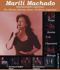 Plakat vo Marili Machado. im kleineren Bild unten ist Kai Heumann zu sehen